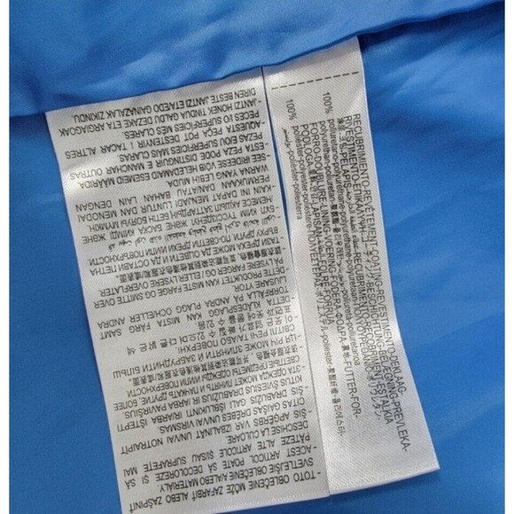 ZARA blue Faux Leather Biker Jacket Size S Moto chic streetwear urban fashion - Picture 8 of 10